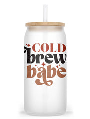 Cold Brew Babe Glass Tumbler