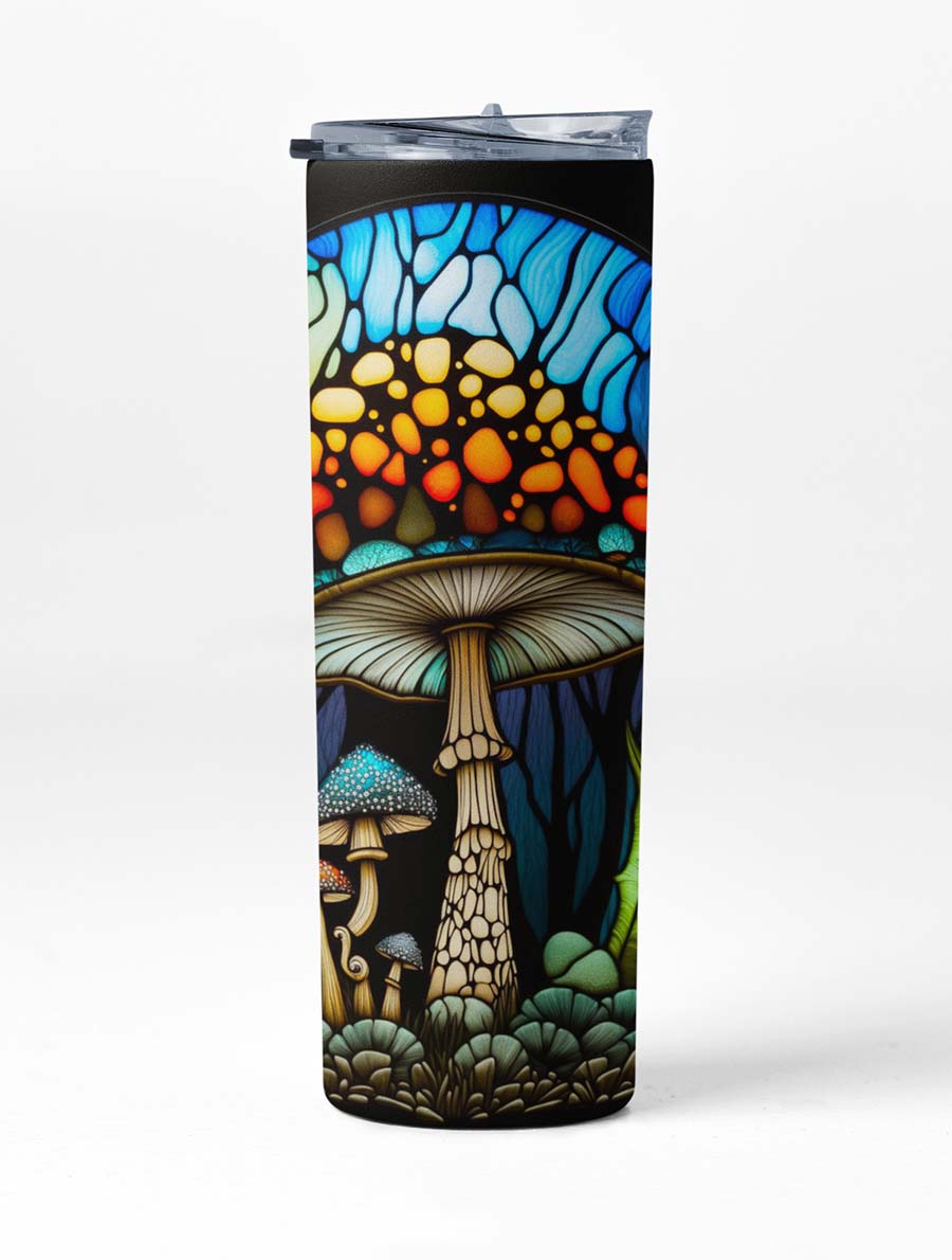 Dome Stained Glass Mushroom Design Tumbler – The Station Coffee Co