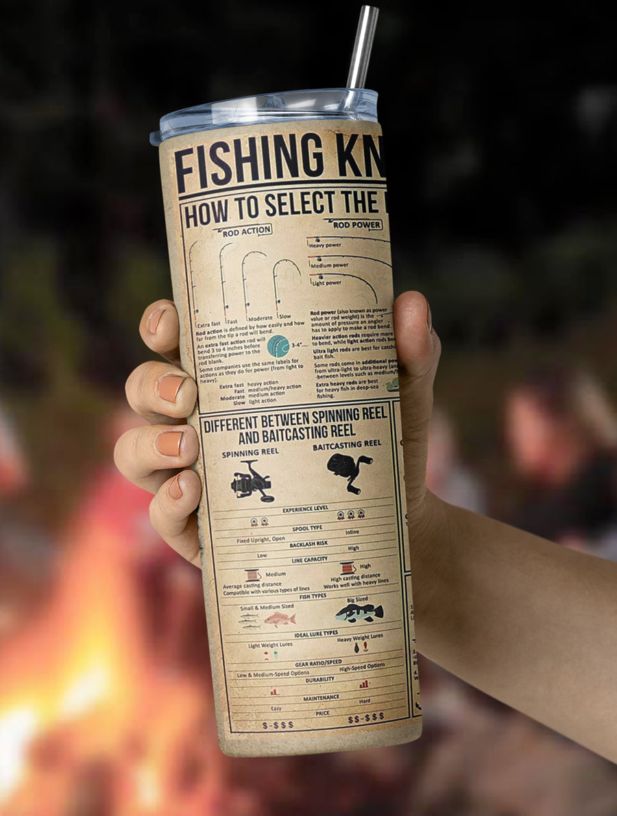 Fishing Knowledge Personalized Tumbler for Camping – The Station Coffee Co