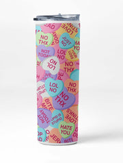 Station Coffee Valentines Day Funny Candy Hearts Tumbler