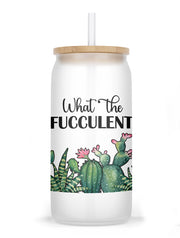 What The Fucculent Frosted Glass Tumbler