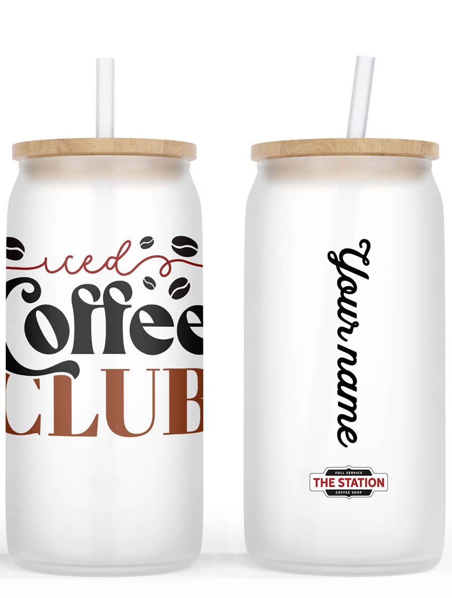 Iced Coffee Club Glass Tumbler – The Station Coffee Co
