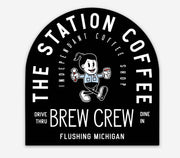 Brew Crew Girl Attendant Sticker