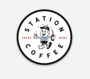 Station Coffee Boy Attendant Sticker